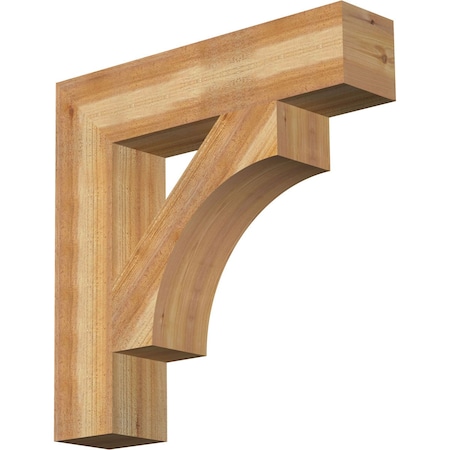Ekena Millwork Westlake Block Rough Sawn Bracket, Western Red Cedar, 6"W x 28"D x 28"H BKT06X28X28WTL05RWR